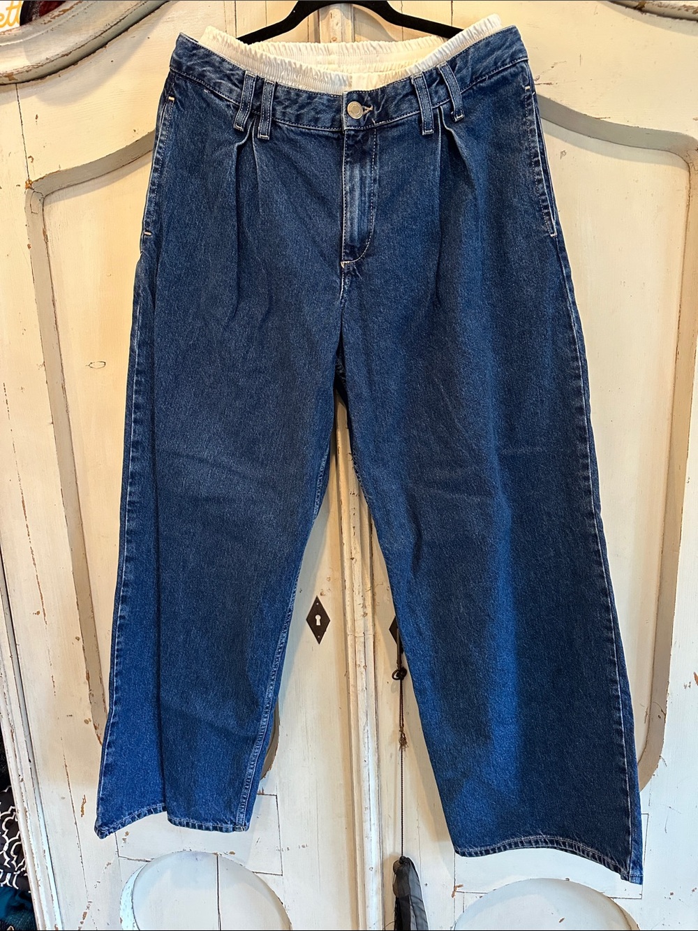 Women’s pull&bear Dark Blue Denim Jeans - Relaxed Fit
